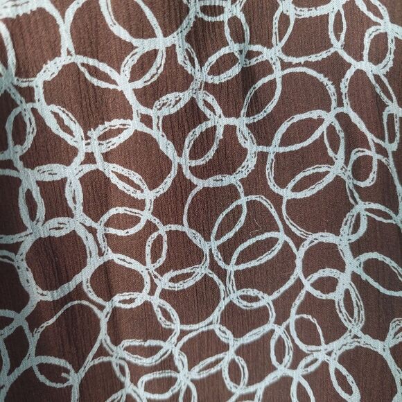 Kenneth Cole 100% Silk Chain Crossover V-Neck Blouse w/ Butterfly Sleeves Sz 2 - Picture 6 of 9